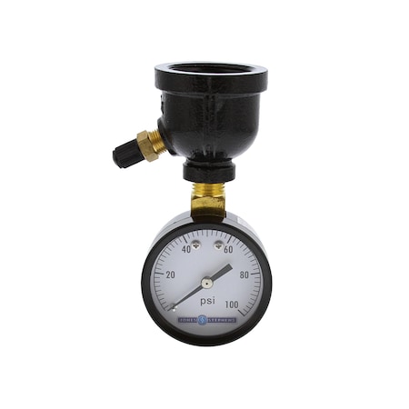 Jones Stephens 2in. 100 psi Gas Test Gauge Assembly, Bell Style with 1in. Connection G67100